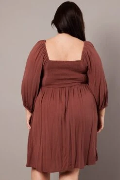 Brown Crinkle Ruched Drawstring Mini Dress 10 Brown Crinkle Ruched Drawstring Mini Dress -You And All Fashion Store cdd25319s 35a chocolate 5