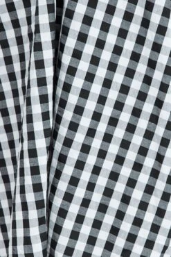 Black Check Mini Dress Tie Gingham Puff Sleeve -You And All Fashion Store cdd25322h 35ab check 6