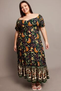 Blue Boho Puff Sleeve Maxi Dress High Low Hem -You And All Fashion Store cdd25474e 59ab boho 3