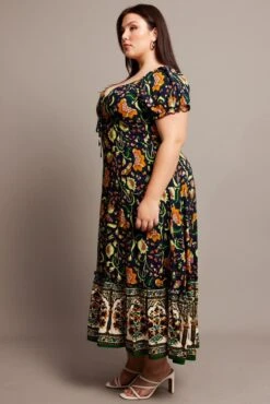 Blue Boho Puff Sleeve Maxi Dress High Low Hem -You And All Fashion Store cdd25474e 59ab boho 4