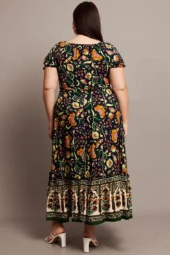 Blue Boho Puff Sleeve Maxi Dress High Low Hem -You And All Fashion Store cdd25474e 59ab boho 5