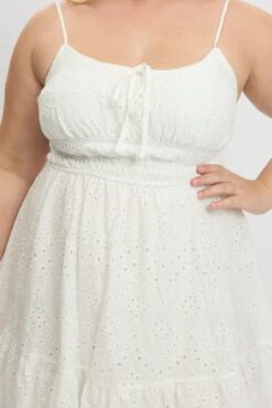 White Eyelet Cotton Shoestring Strap Minidress -You And All Fashion Store cdd2550 35ab white 6