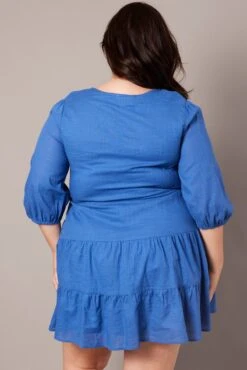 Blue Tie Front Texture Minidress 10 Blue Tie Front Texture Minidress -You And All Fashion Store cdd25570cl 33ab blue 5