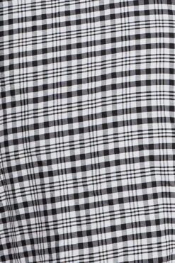 Check Short Bubble Sleeve Skater Dress -You And All Fashion Store cdd25645 34lb check 6