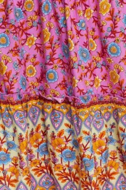 Boho Print Short Sleeve Skater Dress -You And All Fashion Store cdd25768 33lb boho prt 6 1