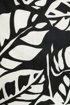 Black Abstract Shirt Dress Short Sleeve Linen Blend -You And All Fashion Store cdd25780e 47rb abstract 6