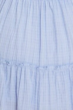 Blue Short Frill Sleeve Textured Frill Black Shirtdress -You And All Fashion Store cdd25782 33ab blue 6 1