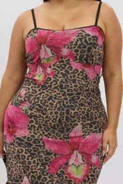 Multi Animal Print Mesh Leopard And Floral Bodycon Trim Dress -You And All Fashion Store cdd25825a 84ab animal pri 6