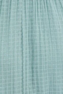 Green Midi Dress Check Cotton Puff Sleeve 11 Green Midi Dress Check Cotton Puff Sleeve -You And All Fashion Store cdd25831 33a sage 6
