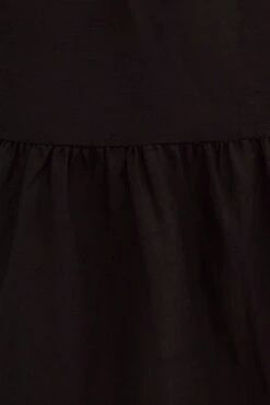 Black Maxi Dress Sleeveless Tiered Linen Blend -You And All Fashion Store cdd25907 46ab black 6