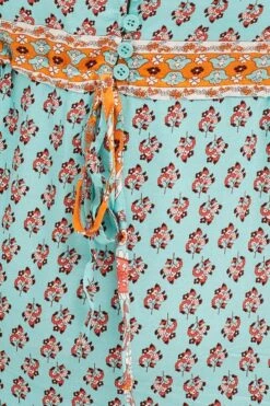 Boho Print Maxi Dress V-neck Long Sleeve -You And All Fashion Store cdd27009 38ab boho prt 6