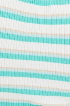 Blue Stripe Knit Dress Sleeveless Bodycon -You And All Fashion Store cdd2844 40r stripe 6