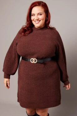 Brown Chenille Sweater Minidress -You And All Fashion Store cdd3008a 45a mocha 3