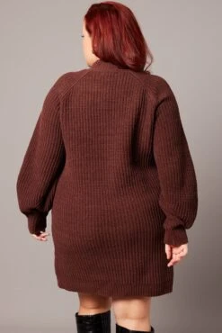 Brown Chenille Sweater Minidress -You And All Fashion Store cdd3008a 45a mocha 5