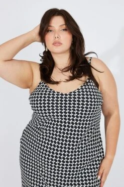 Black Geo Shoestring Strap Slip Maxidress -You And All Fashion Store cdd3070al 36a geo 3