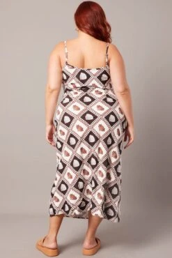 Brown Abstract Maxi Dress Sleeveless Linen Blend 10 Brown Abstract Maxi Dress Sleeveless Linen Blend -You And All Fashion Store cdd3070k 36rb abstract 5