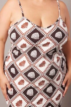 Brown Abstract Maxi Dress Sleeveless Linen Blend 11 Brown Abstract Maxi Dress Sleeveless Linen Blend -You And All Fashion Store cdd3070k 36rb abstract 6