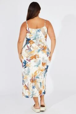 Multi Floral Bias Maxi Conversation Print Dress -You And All Fashion Store cdd3070l 36a floral 5