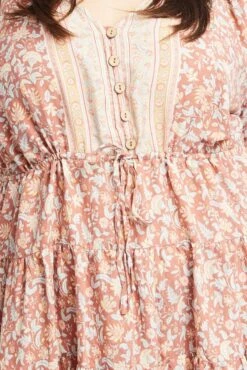 Multi Boho Button Through Border Minidress -You And All Fashion Store cdd31809s 34a boho 6