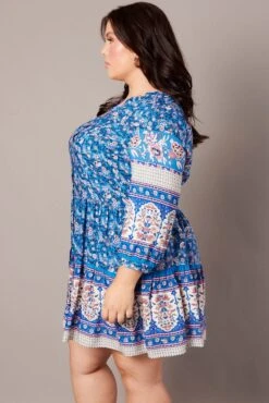 Blue Boho Button Through Shirtdress 9 Blue Boho Button Through Shirtdress -You And All Fashion Store cdd31867 10ab boho 4