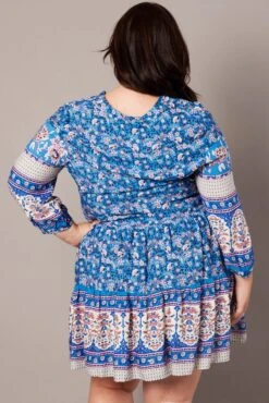 Blue Boho Button Through Shirtdress 10 Blue Boho Button Through Shirtdress -You And All Fashion Store cdd31867 10ab boho 5