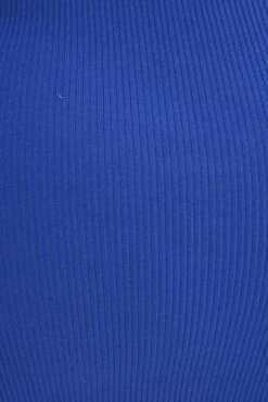 Blue Knit Dress Raglan Round Neck Side Split 11 Blue Knit Dress Raglan Round Neck Side Split -You And All Fashion Store cdd31935 40a cobalt 6