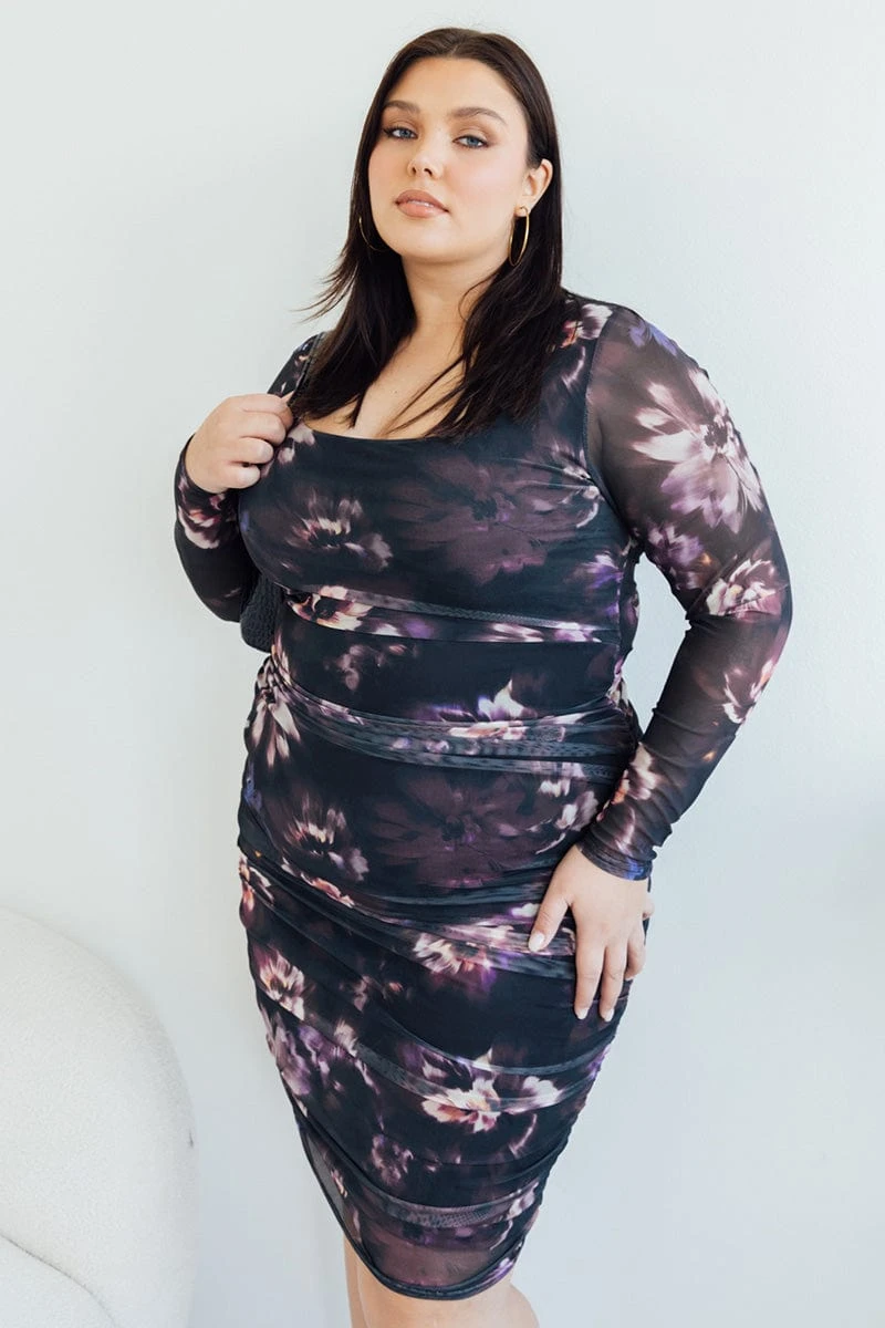 Multi Abstract Bodycon Dress 1 Multi Abstract Bodycon Dress