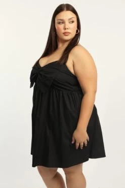 Black Bow Front Mini Dress -You And All Fashion Store cdd32250 127ab black 3