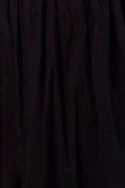 Black Puff Sleeve Cotton Minidress -You And All Fashion Store cdd32281 34a black 6