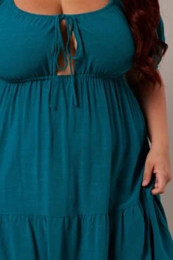 Green Mini Dress Linen Blend Puff Sleeve Sweetheart Neck -You And All Fashion Store cdd32306c 47ab jade 6