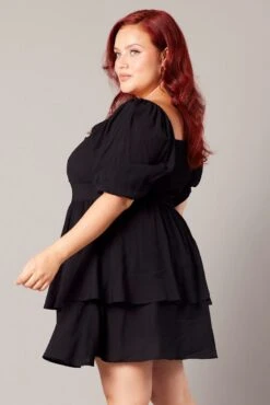 Black Button Detail Corset Mini Dress 9 Black Button Detail Corset Mini Dress -You And All Fashion Store cdd32385 10ab black 4