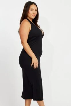 Black Halterneck Supersoft Bodycon Maxidress -You And All Fashion Store cdd32497 84ab black 4