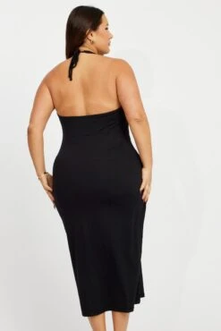 Black Halterneck Supersoft Bodycon Maxidress -You And All Fashion Store cdd32497 84ab black 5