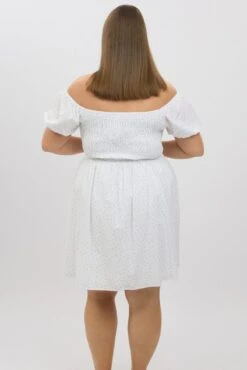 White Ditsy Shirred Minidress -You And All Fashion Store cdd32508 10a ditsy 5