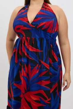 Black Floral Halter Dress Sleeveless Tiered -You And All Fashion Store cdd3404c 116rb floral 6