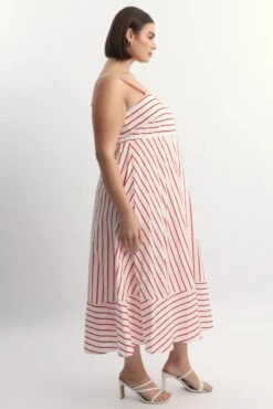 Red Stripe Maxi Dress Sleeveless -You And All Fashion Store cdd3449a 115rb stripe 4