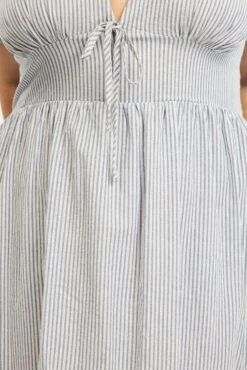 Black Stripe Maxi Dress Short Sleeve -You And All Fashion Store cdd3755 129rb stripe 5