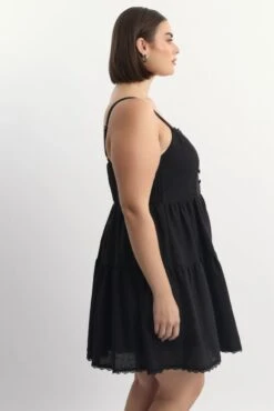 Black Lace Trim Milkmaid Minidress -You And All Fashion Store cdd3812 47ab black 3