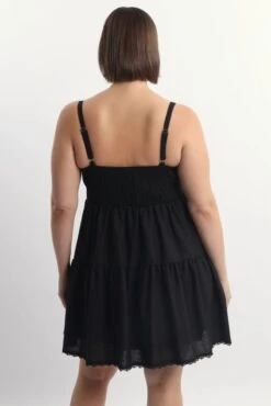 Black Lace Trim Milkmaid Minidress -You And All Fashion Store cdd3812 47ab black 4