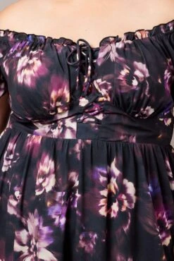 Black Floral Lace Up Minidress -You And All Fashion Store cdd3844 10a floral 6