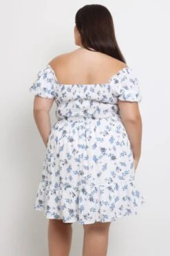 Blue Ditsy Lace Up Minidress -You And All Fashion Store cdd3844b 125ab ditsy 4