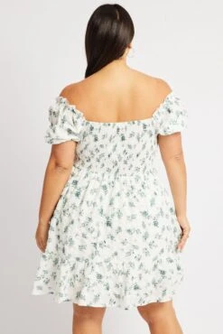 Green Ditsy Lace Up Minidress -You And All Fashion Store cdd3844d 10ab ditsy 5