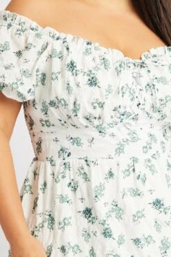 Green Ditsy Lace Up Minidress -You And All Fashion Store cdd3844d 10ab ditsy 6