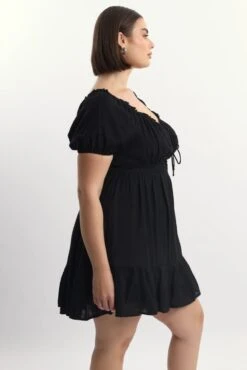 Black Lace Up Minidress -You And All Fashion Store cdd3844d 125ab black 3