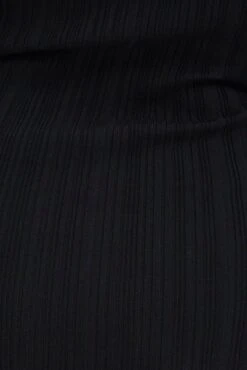 Black Knit Dress Midi Length High Neck Sleeveless -You And All Fashion Store cdd4032 40ab black 6