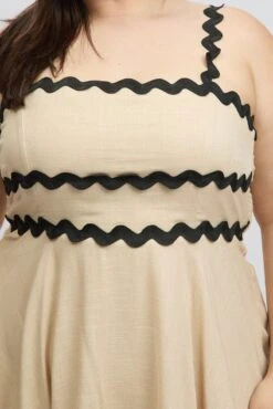 Beige Ric Rac Trim Mini Dress -You And All Fashion Store cdd4044 47ab beige 6