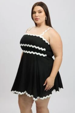 Black Ric Rac Trim Mini Dress -You And All Fashion Store cdd4044 47ab black 4