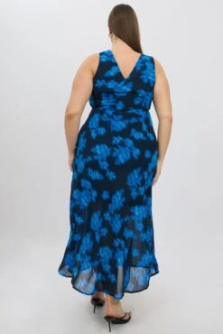 Blue Abstract Maxi Dress Sleeveless -You And All Fashion Store cdd4046 47r abstract 5