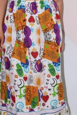 Multi Abstract Midi Dress Sleeveless Linen Blend 7 Multi Abstract Midi Dress Sleeveless Linen Blend -You And All Fashion Store cdd4050a 35rb abstract 4