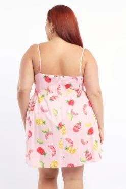 Pink Abstract Fruit Print Drop Waist Minidress -You And All Fashion Store cdd4151a 47ab abstract 4